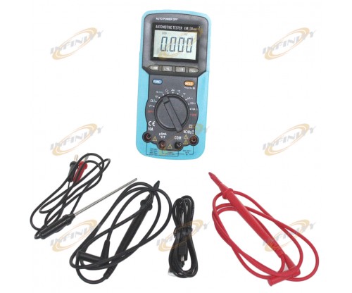 HandHeld Digital Car Automotive Multimeter Volt Amp Ohm Temp Capacitance Tester